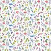 605/0 - Клеенка столовая на тканевой основе 1,26х25м "Цветочные веточки", ПВХ, в рулоне, Россия (цена за м/п)