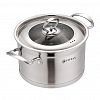 Z-501051 Silver - "Zeidan" "Silver" Кастрюля из нержавеющей стали 2,1л, д18см, стеклянная крышка с металлической окантовкой, комбинированная полировка снаружи, матовая полировка внутри, 3-x слойное капсулированное индукционное дно, подарочная упаковка (Китай) Подходит