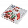 25201 - Салфетки бумажные "Bouquet Home Collection Classic" 33х33см, 3-х слойные, 20 штук в упаковке, 100% целлюлоза, "Дедушка Мороз с подарками" (Россия)