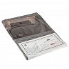 П-1Р - Простыня односпальная на резинке "Ария" серый 90х200см, свесы 27см, бязь 121г/м2, хлопок 100%, упаковка "классическая" ПВХ 28х41см, "Домашняя мода" (Россия)