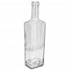 1406 - Ваза для цветов стеклянная "Гранит" 0,375л, 6,6х5х24,2см, форма "бутылка" (Россия)