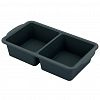 79-037  - Противень силиконовый "Linea Silicone" 26х14,7х5,5см, с металлическим каркасом, 2 ячейки, прямоугольный, синий, "Regent" (Китай)