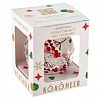 КУ-65-214118 - Елочная игрушка шар стеклянная "Рябина на снегу" д6,5см, цвета микс, ручная художественная роспись, подарочная упаковка (Россия)