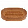 KL5008WD-ТБ - "Wood" Набор для ванной комнаты пластмассовый 18х10,5х36см 4 предмета: дозатор, мыльница, стакан для зубных щеток, ершик с подставкой (Россия)
