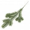 152.308 - Декоративная ветка "Елка" 25см, 9-я, пластик, зеленый патина (Россия)