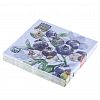 25392 - Салфетки бумажные "Bouquet Home Collection Classic" 33х33см, 3-х слойные, 20 штук в упаковке, 100% целлюлоза, "Черника. Голубой фон" (Россия)