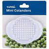 ADU100167 - Дуршлаг-мини пластмассовый, 11,5х8,7х3см, две ручки, цвет - белый, в блистере (Китай)
