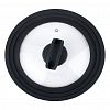 TR-38007 - Крышка стеклянная д24-26-28см, универсальная, жаропрочное стекло, силиконовый обод с отверстиями для паровыпуска, силиконовая ручка, "TalleR" (Китай)