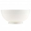 127029 - "Облако" Салатник фарфоровый 1,6л, д20,4см, h9,6см, на ножке, рельефный декор - голубой, отводка, белый (Китай)
