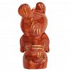 ФУП4-2428 - Елочная игрушка фигурка стеклянная "Мишка", h11,5см, ручная художественная роспись, подарочная упаковка (Россия)