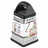 ABW451-10 - Терка из нержавеющей стали четырехгранная, пластмассовая ручка 24см, основание 12,5х12,5см, нескользящий силиконовый протектор, "Мастерица" (Китай)