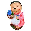  - Скульптура-фигура для сада гипсовая "Еж с ежихой" 20х40см (Россия)