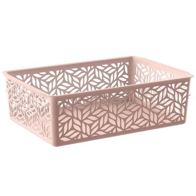 Корзина пластмассовая для хранения "Linden" 2л, 23х16х7см, универсальная, полипропилен, бежевый (Россия)