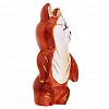 ФУП4-2428 - Елочная игрушка фигурка стеклянная "Мишка", h11,5см, ручная художественная роспись, подарочная упаковка (Россия)