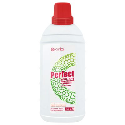 Гель для стирки белья "Perfect" 1,5л, 8х10,5х29см, универсальный, бережная стирка, удаляет трудновыводимые пятна, придает свежесть и нейтрализует неприятные запахи, UNIVERSAL (Казахстан)