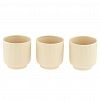 24055 - Кашпо для цветов керамическое "Фьорд" 1,1л, д12,5см, h13см, внутренний д11,5см, фактурный глянец, противоскользящие накладки, кремовый, в коробке (Китай)