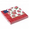25569 - Салфетки бумажные "Bouquet" 33х33см, 3-х слойные, 20 штук в упаковке, 100% целлюлоза, "Скатерть с красными розами" (Россия)