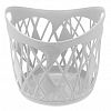 522 - "Домашняя мода" Корзина пластмассовая для хранения "Витраж" 25х24,5см h23см, с ручками, серый (Китай)