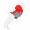 6069 - "Пэт тойс (Pet toys)" Одежда для собаки "Плащ" с капюшоном, на липучке, светоотражающая полоска, р-р M, длина спинки 26см/обхват груди 42см/обхват шеи 30см, цвет-красный, плащевка (Китай)