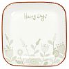 8"/264266 - "Счастливый день" Тарелка глубокая фарфоровая 200х200мм h37мм, 800мл, квадратная, с деколью, отводка (Китай)