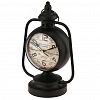 N1919 - Часы настольные интерьерные "Летучая мышь" 18х11х26см, циферблат с рисунком, бежевый; цифры арабские, черный; выпуклое стекло; корпус металл, черный матовый; в коробке (Китай)