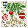 37132 - Салфетки бумажные "Bouquet Home Collection Classic" 33х33см, 3-х слойные, 20 штук в упаковке, 100% целлюлоза, "Елочные украшения-2" (Россия)