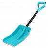  - Лопата снегоуборочная пластмассовая 27,5х36,5см "Авто Люкс", стальной окрашенный черенок, алюминиевая планка, пластмассовая ручка, пластмассовая ручка-V, тулейка д3,2см (Россия)