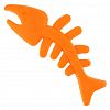 TR-100 - Игрушка для собаки "Рыбья кость" 12,5х5х1,5см, полипропилен, цвета микс (ярко-оранжевый, розовый, синий), "Пэт тойс (Pet toys)" (Китай)