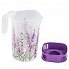 17544 - Кувшин пластмассовый "Lavender" 2л, д21см, h14,5см, с крышкой (Россия)