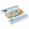 25550 - Салфетки бумажные "Bouquet Home Collection Classic" 33х33см, 3-х слойные, 20 штук в упаковке, 100% целлюлоза, "Кролики и пасхальные яйца" (Россия)