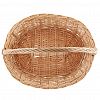 НХП0067/4 - Корзина для продуктов плетеная 7л, 40х30см, высота борта 13см, высота с ручкой 40см, овальная, глубокая, лоза, ручное плетение (Россия)