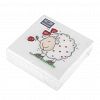 25750 - Салфетки бумажные "Art Bouquet" 20х20см, 2-х слойные, 30 штук в упаковке, 100% целлюлоза, "Влюбленная овечка" (Россия)