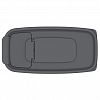 АП 1134 - Контейнер для сыпучих продуктов пластмассовый 1л, 17х8,5х10,5см, полипропилен, дымчатый (Россия)