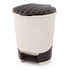М7993 - Ведро для мусора с педалью пластмассовое 10л, 27,8х26,5х34см, мокко/бежевый (Россия)