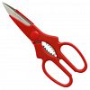 AZS9120(K006) - Ножницы кухонные "Кармен" 20см, с орехоколом, пластмассовые ручки, в блистере (Китай)