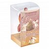 ФУП4-2428 - Елочная игрушка фигурка стеклянная "Мишка", h11,5см, ручная художественная роспись, подарочная упаковка (Россия)