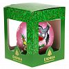 С754 - Елочная игрушка шар стеклянная "Визит" д7,5см, ручная художественная роспись, цвета микс, подарочная упаковка (Россия)