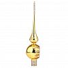 КВ-224000/1 - Елочная игрушка верхушка стеклянная "Фонарик 1", h28см, золотой, ручная художественная роспись, подарочная упаковка (Россия)