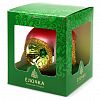 С84 - Елочная игрушка шар стеклянная "Фонарики" д8,5см, ручная художественная роспись, цвета микс, подарочная упаковка (Россия)