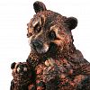 F1366    - Скульптура-фигура для сада из полистоуна "Медведица с двумя медвежатами лежит" 27х22х25см (Россия)