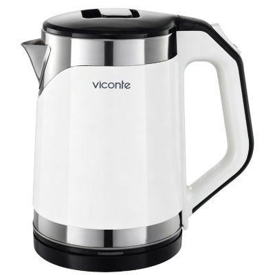Чайник электрический "Viconte" 1,8л, 2200Вт, закрытый нагревательный элемент, корпус с двойными стенками из высококачественной нержавеющей стали и пластика, световой индикатор работы, автоматическое отключение при закипании, автоматическое отключение