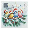 25433 - Салфетки бумажные "Bouquet Home Collection Classic" 33х33см, 3-х слойные, 20 штук в упаковке, 100% целлюлоза, "Новогодний квартет" (Россия)