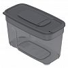 АП 1134 - Контейнер для сыпучих продуктов пластмассовый 1л, 17х8,5х10,5см, полипропилен, дымчатый (Россия)
