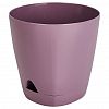 ING6198МС - "Ingreen" Горшок для цветов пластмассовый "Amsterdam" 0,65л, д11см, h10см, с прикорневым поливом, морозная слива (Россия)