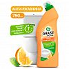 126060 - Гель для чистки сантехники "WC-gel" 0,75л, удаляет налет, устраняет запахи, аромат цитруса, "Grass" (Россия)