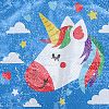  - Наволочка декоративная 39х39см "Единорог4" рисунок/серебро, 1 сторона - пайетки-антистресс, 1 сторона - плюш, на молнии (Китай)