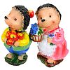  - Скульптура-фигура для сада гипсовая "Еж с ежихой" 20х40см (Россия)