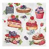 25757 - Салфетки бумажные "Bouquet Home Collection Classic" 33х33см, 3-х слойные, 20 штук в упаковке, 100% целлюлоза, "Вкусный десерт" (Россия)