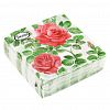 57439 - Салфетки бумажные "Desna Design" 24х24см, 1 слойные, 40 штук в упаковке, 100% целлюлоза, "Английская роза NEW" (Россия)