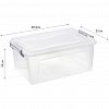М2867 - Контейнер пластмассовый 25л прямоугольный с ручками 48,5х32х24см, прозрачный (М-П)